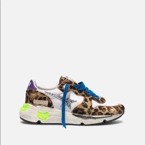 Golden Goose Leopard Running Sole Sneakers